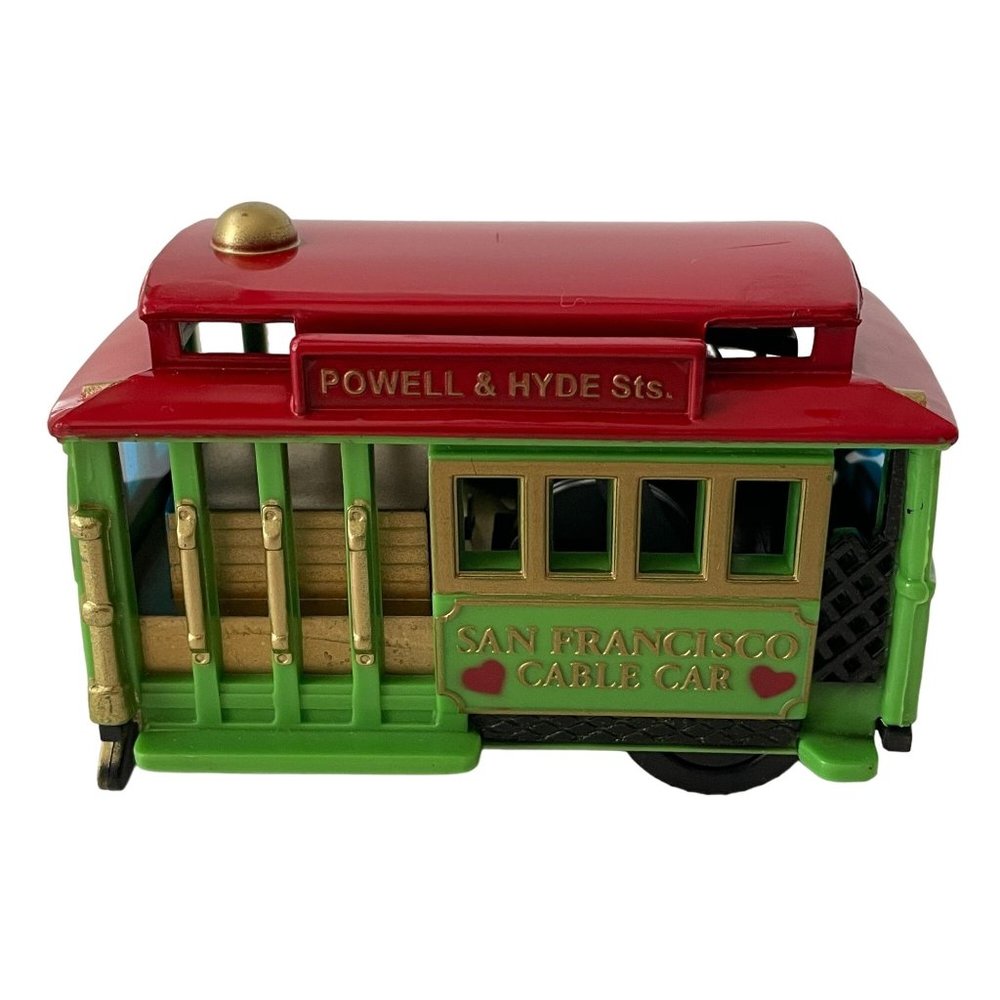 San Fransisco Cable Friction‎ Car Green Red Powell & Hyde Streets Souvenir Decor